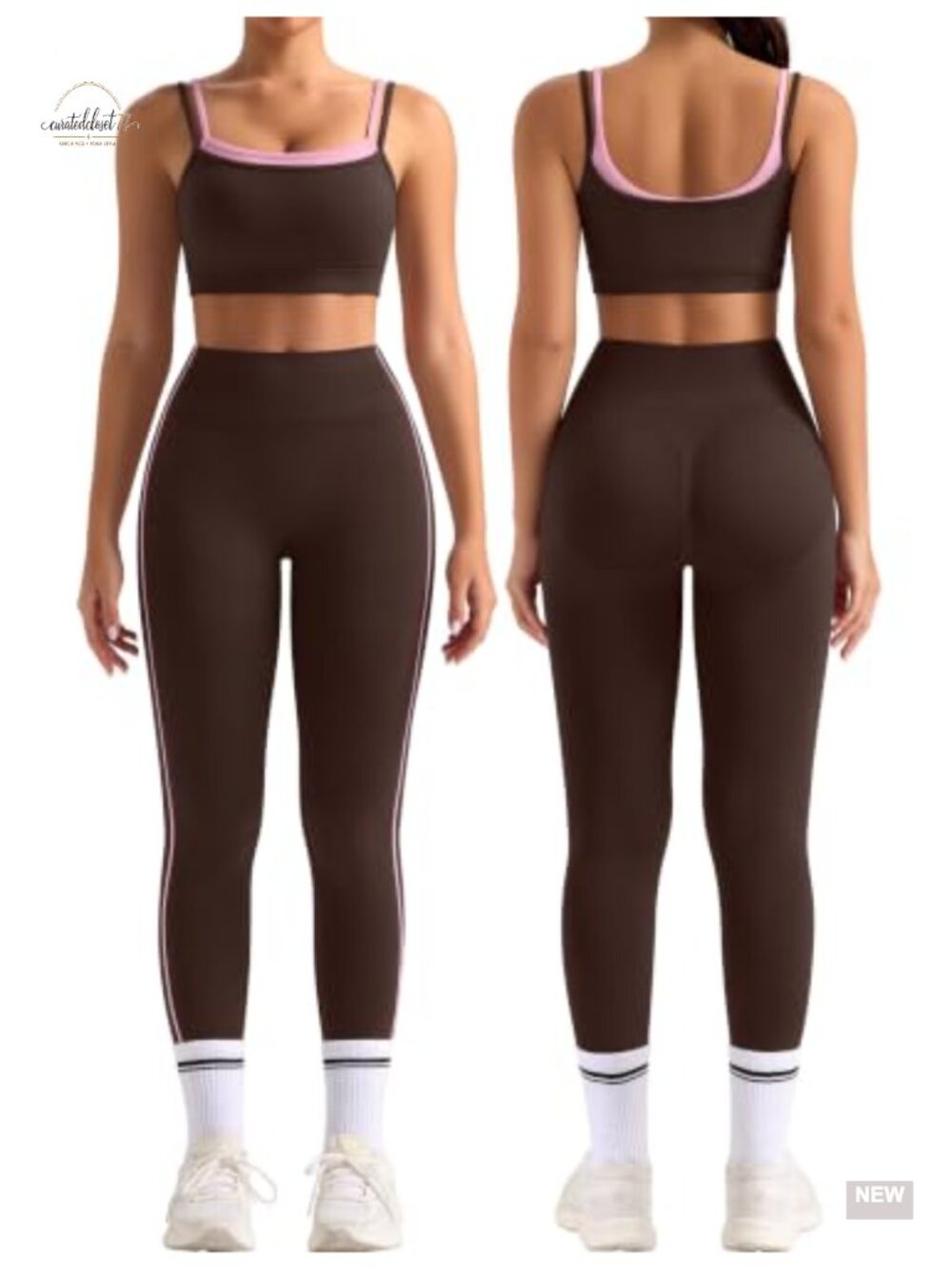 Seamless 2PC Workout Set Scrunch Butt Leggings & Sports Bra